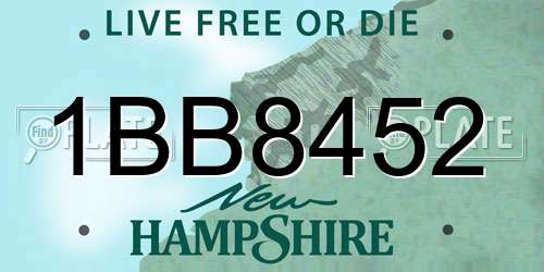 1BB8452 New Hampshire License Plate