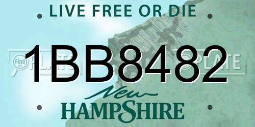 1BB8482 New Hampshire License Plate
