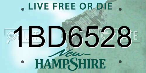 1BD6528 New Hampshire License Plate