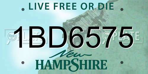 1BD6575 New Hampshire License Plate