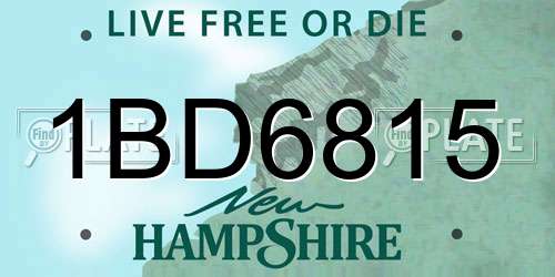 1BD6815 New Hampshire License Plate