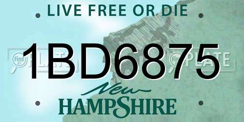 1BD6875 New Hampshire License Plate
