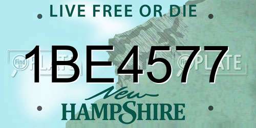 1BE4577 New Hampshire License Plate