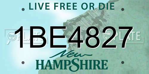 1BE4827 New Hampshire License Plate