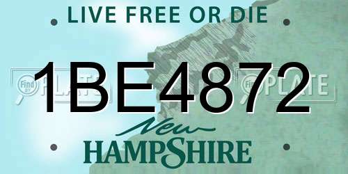 1BE4872 New Hampshire License Plate