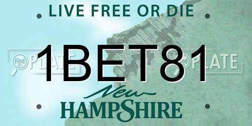 1BET81 New Hampshire License Plate