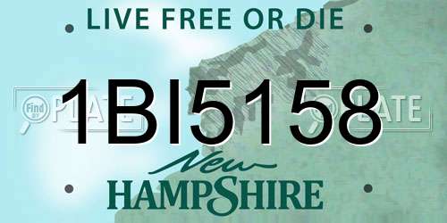1BI5158 New Hampshire License Plate