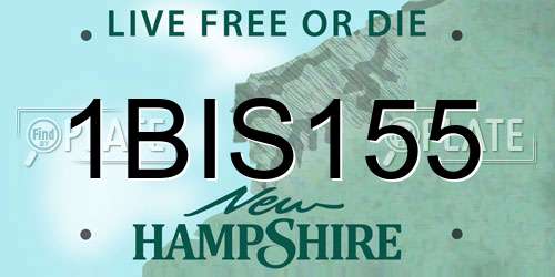 1BIS155 New Hampshire License Plate