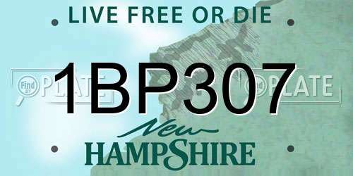 1BP307 New Hampshire License Plate