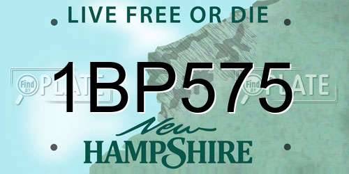 1BP575 New Hampshire License Plate