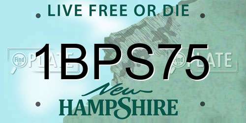 1BPS75 New Hampshire License Plate