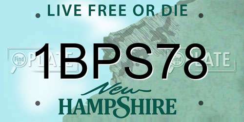 1BPS78 New Hampshire License Plate