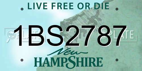 1BS2787 New Hampshire License Plate