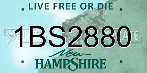 1BS2880 New Hampshire License Plate
