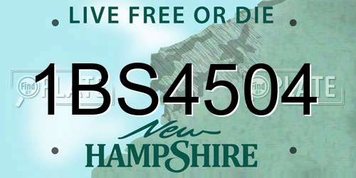 1BS4504 New Hampshire License Plate