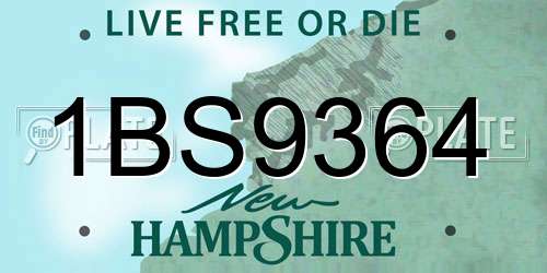 1BS9364 New Hampshire License Plate