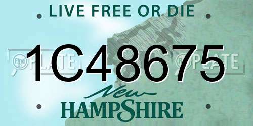 1C48675 New Hampshire License Plate