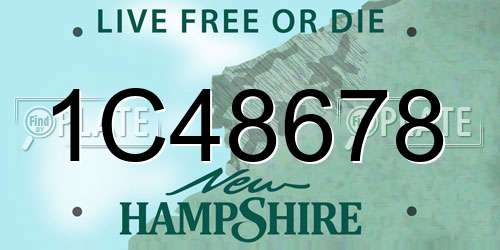 1C48678 New Hampshire License Plate