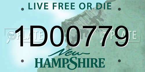 1D00779 New Hampshire License Plate