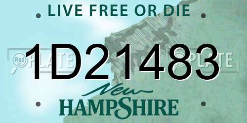 1D21483 New Hampshire License Plate