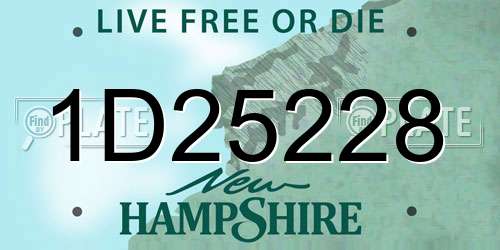 1D25228 New Hampshire License Plate
