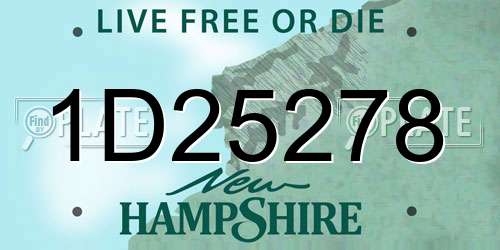 1D25278 New Hampshire License Plate