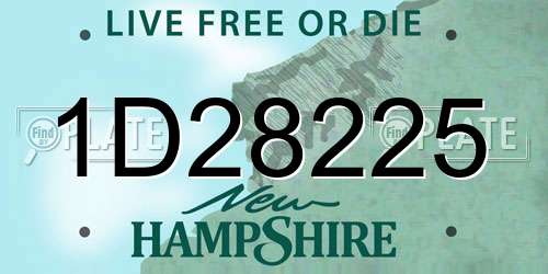 1D28225 New Hampshire License Plate