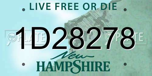1D28278 New Hampshire License Plate