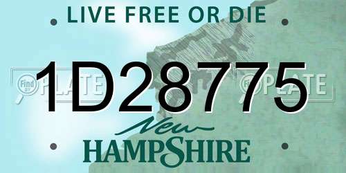 1D28775 New Hampshire License Plate
