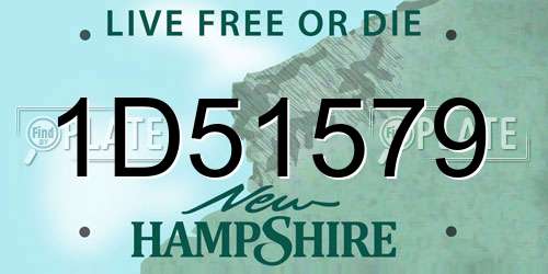 1D51579 New Hampshire License Plate