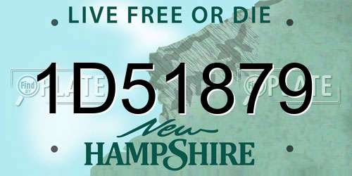 1D51879 New Hampshire License Plate