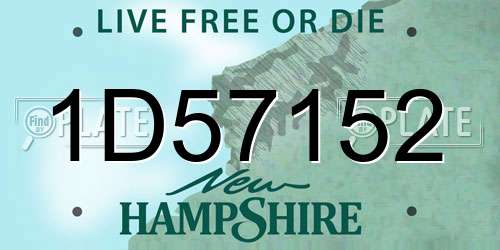1D57152 New Hampshire License Plate