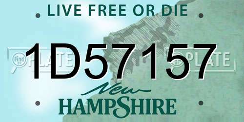 1D57157 New Hampshire License Plate