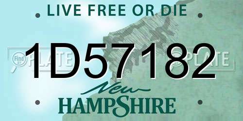 1D57182 New Hampshire License Plate