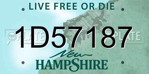 1D57187 New Hampshire License Plate