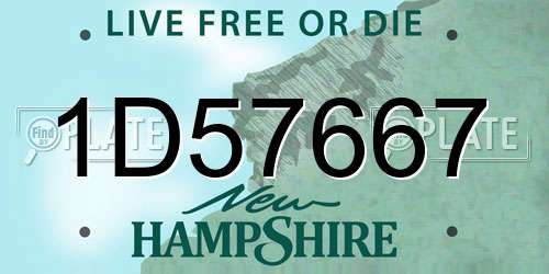 1D57667 New Hampshire License Plate