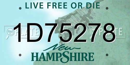 1D75278 New Hampshire License Plate
