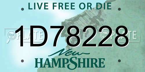 1D78228 New Hampshire License Plate