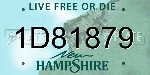 1D81879 New Hampshire License Plate