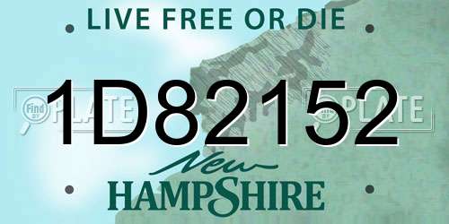 1D82152 New Hampshire License Plate