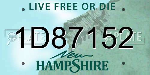 1D87152 New Hampshire License Plate