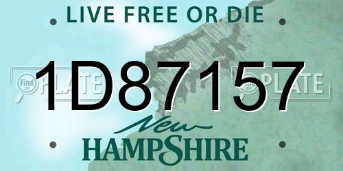 1D87157 New Hampshire License Plate