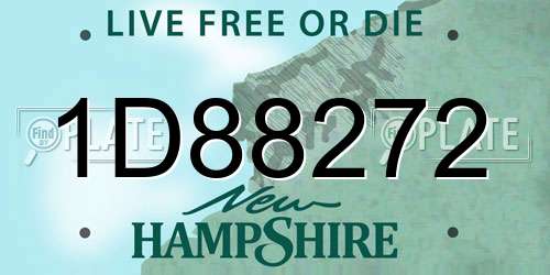 1D88272 New Hampshire License Plate