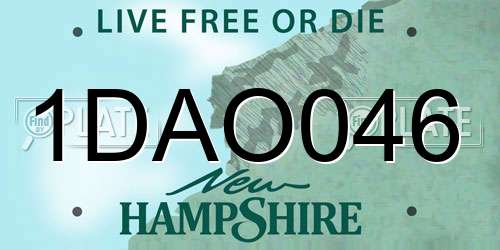 1DAO046 New Hampshire License Plate