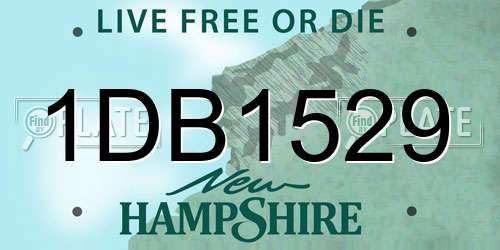 1DB1529 New Hampshire License Plate