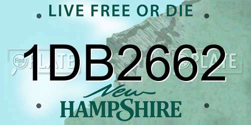 1DB2662 New Hampshire License Plate