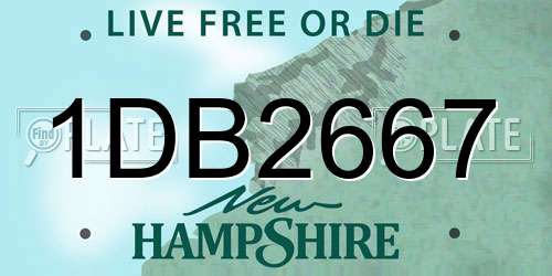 1DB2667 New Hampshire License Plate