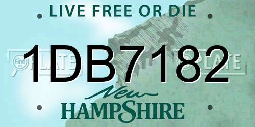1DB7182 New Hampshire License Plate