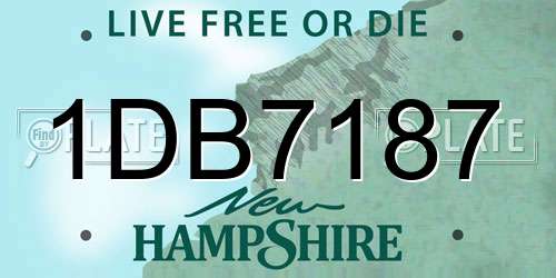 1DB7187 New Hampshire License Plate
