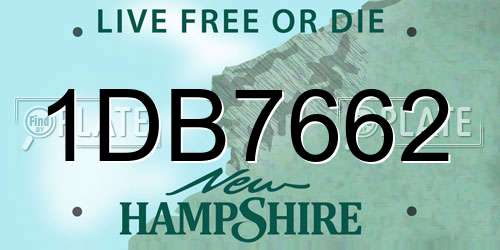 1DB7662 New Hampshire License Plate